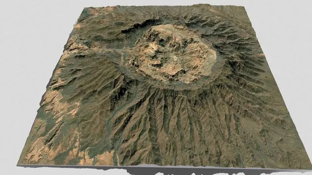 PBR Game 3D Models - Mountain landscape Massif du Tah de Zoumri