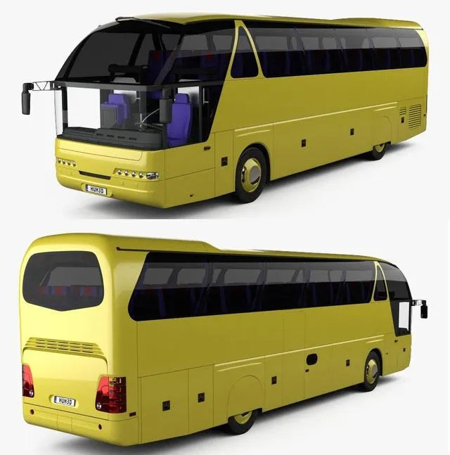 PBR Game 3D Models - Neoplan Starliner N 516 SHD Bus with HQinterior 1995