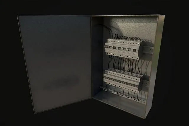 PBR Game 3D Models - Old Electric fuse box