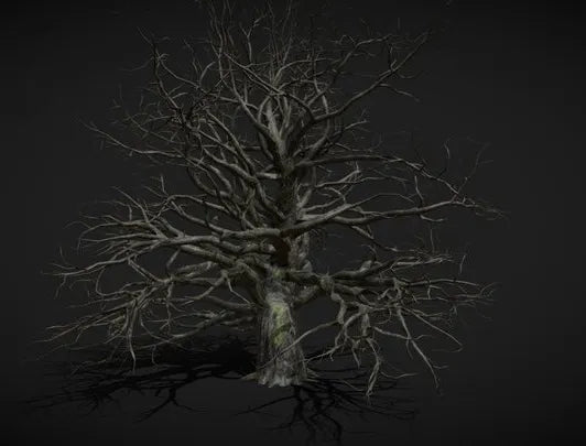 PBR Game 3D Models - Old, Mossy Tree