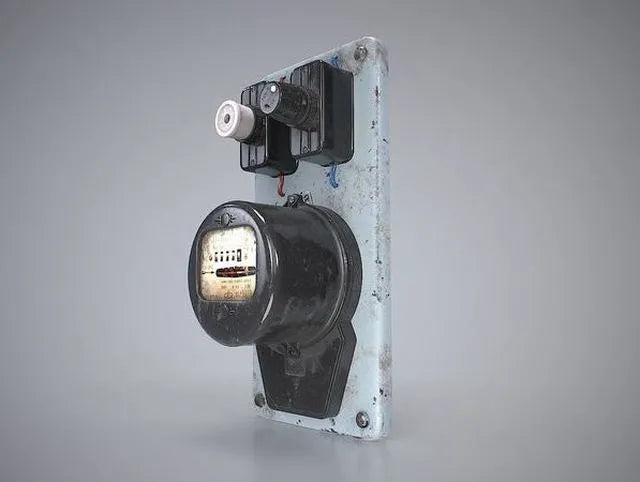 PBR Game 3D Models - Old Soviet Electricity Meter
