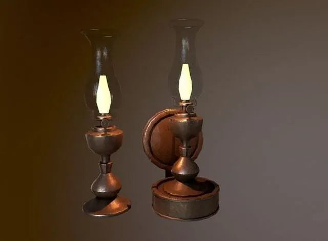 PBR Game 3D Models - Old Wall Lantern