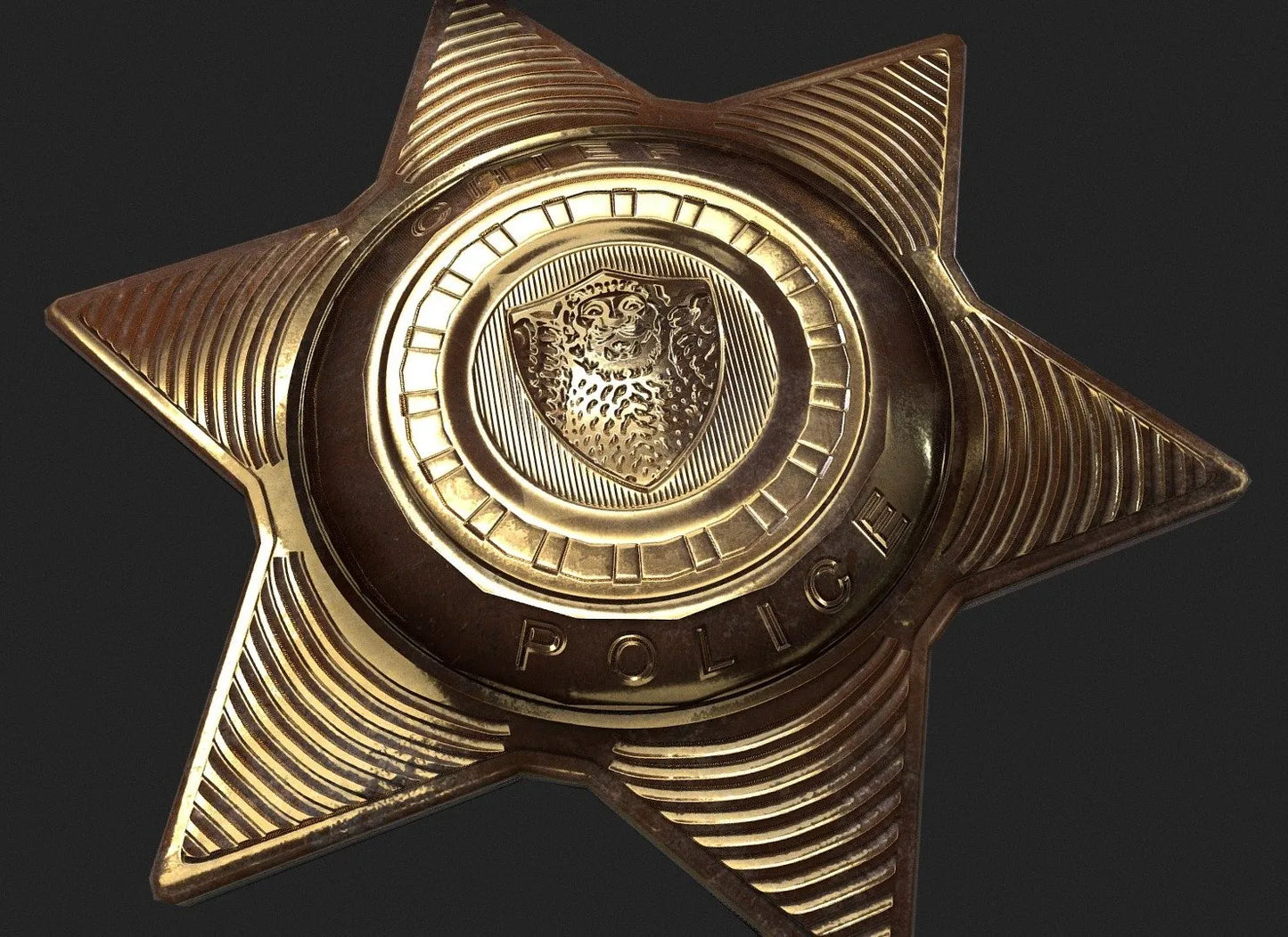 PBR Game 3D Models - Police Badge