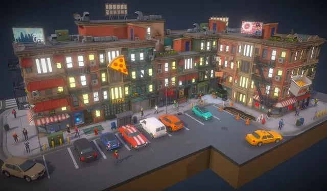 PBR Game 3D Models - POLYGON City Pack Preview
