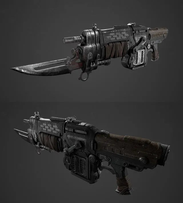 PBR Game 3D Models - Retro lancer gears of war