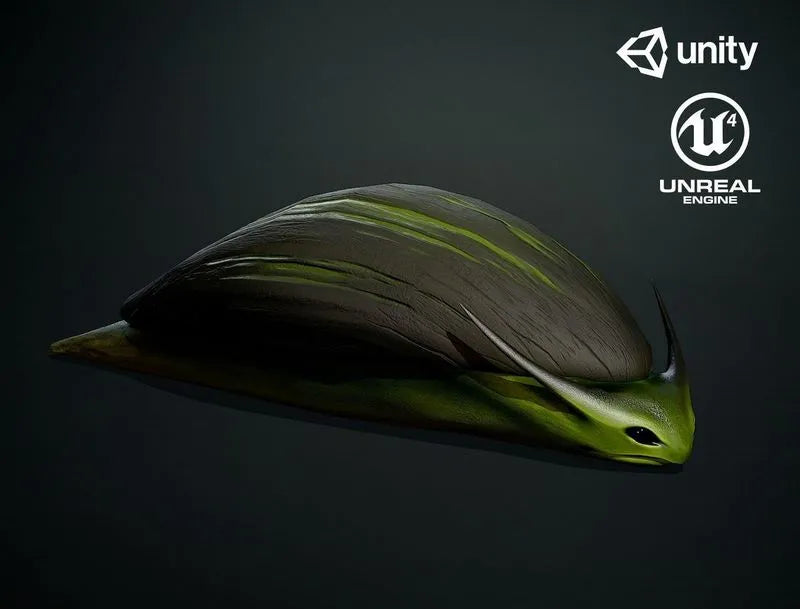 PBR Game 3D Models - Snail creature1