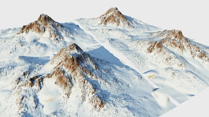 PBR Game 3D Models - Snow Mountain Pack (World Machine) Type2