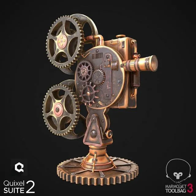 PBR Game 3D Models - Steampunk Projector