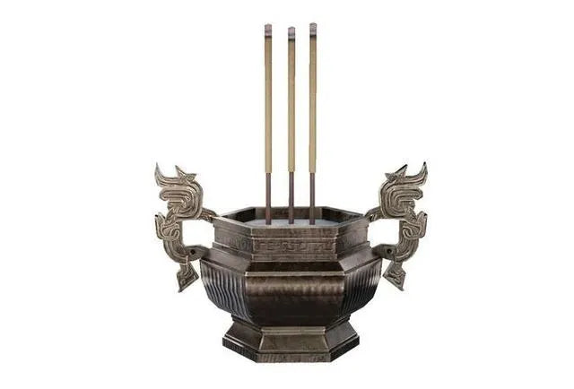 PBR Game 3D Models - Temple small censer
