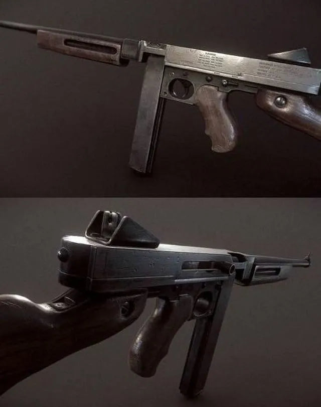 PBR Game 3D Models - Thompson Submachine Gun V1
