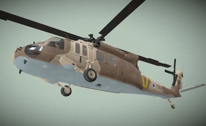 PBR Game 3D Models - UH 60 Israel Basic Animation