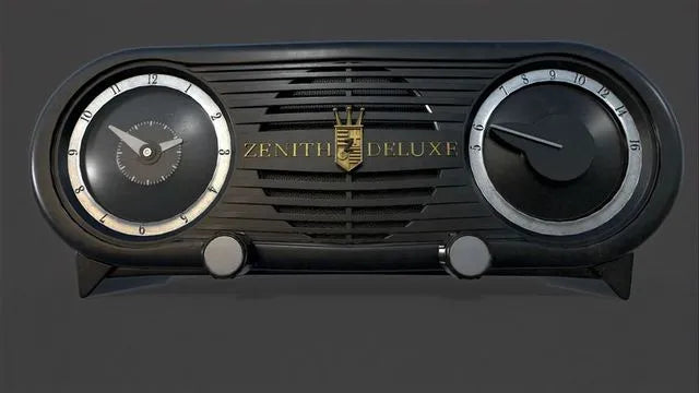 PBR Game 3D Models - Vintage Zenith Delux radio