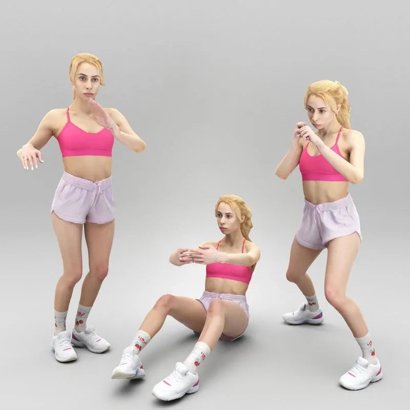 PBR Game 3D Models - Woman sport 347