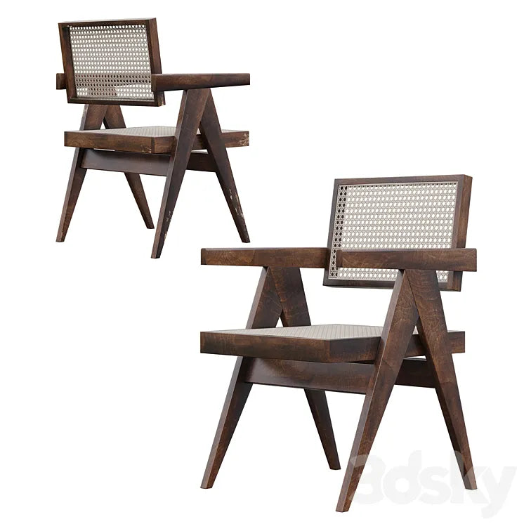 Pierre Jeanneret Floating Back Armchair 3DSMAX Model