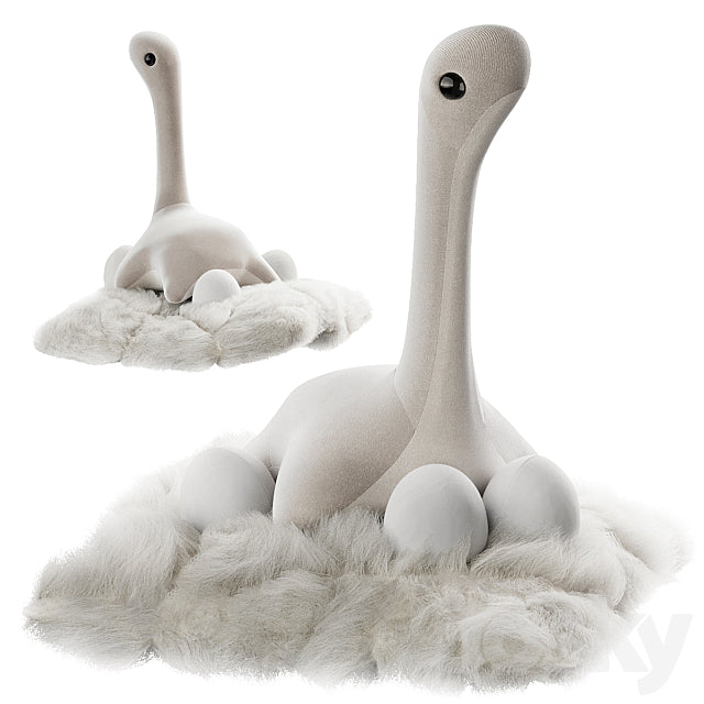 Plush dinosaur with eggs 3ds Max