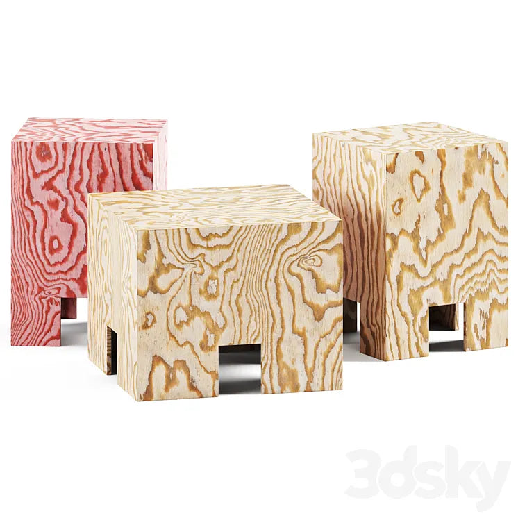 Plybord Coffee Tables by Bla Station 3DSMAX Model