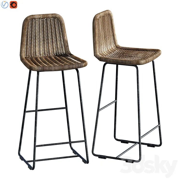 Plymouth Woven Counter Stool 3DSMAX Model