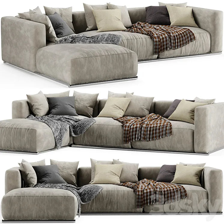 Poliform Shangai Chaise sofa 3DSMAX Model