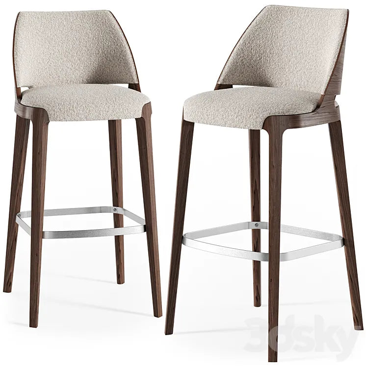 Potocco Velis wood stool 3DSMAX Model
