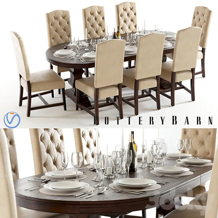 Pottery Barn Banks and Ashton 3 3DSMAX Model