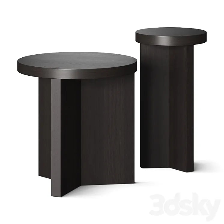 Pottery Barn Folsom Side Tables 3DSMAX Model