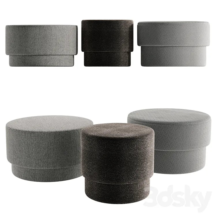 Pouffe set Normann Copenhagen 3DSMAX Model