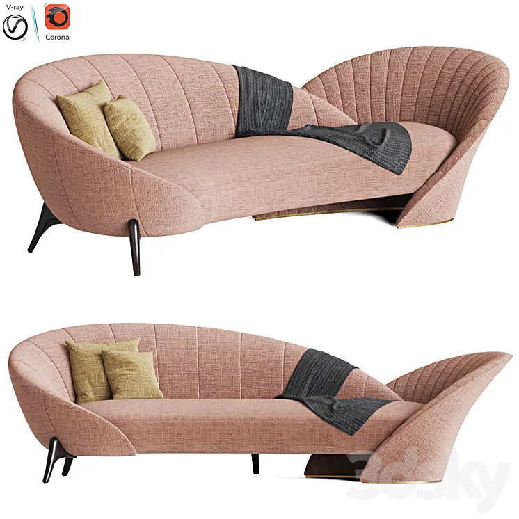 Presence Curved Sofa Visionnaire 3DSMAX Model