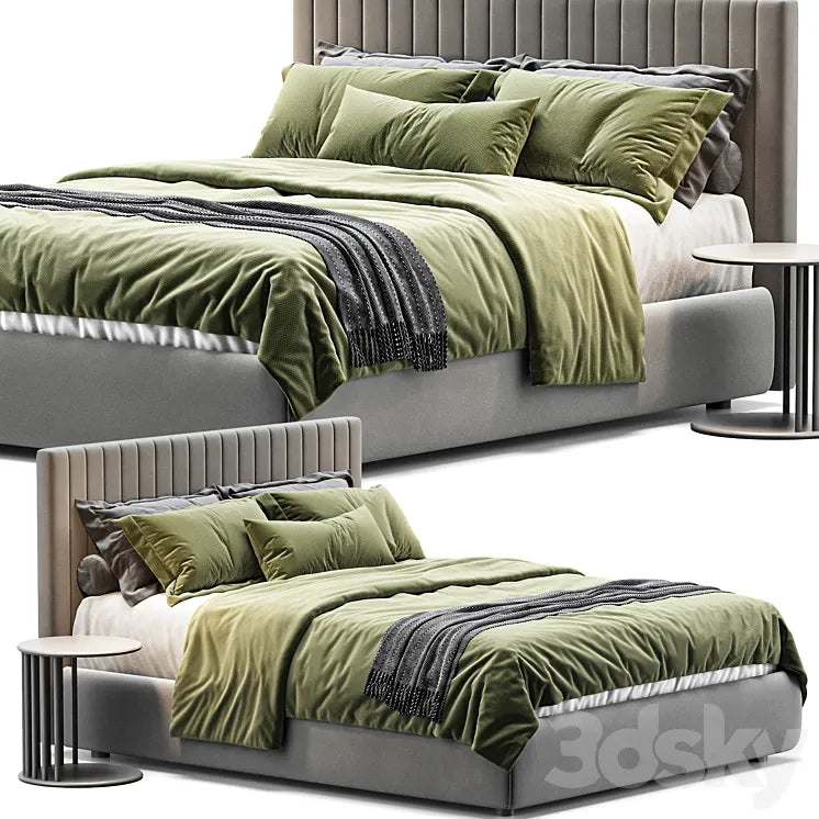Queen bed CLAY MAISON By Bolzan Letti 3DSMAX Model