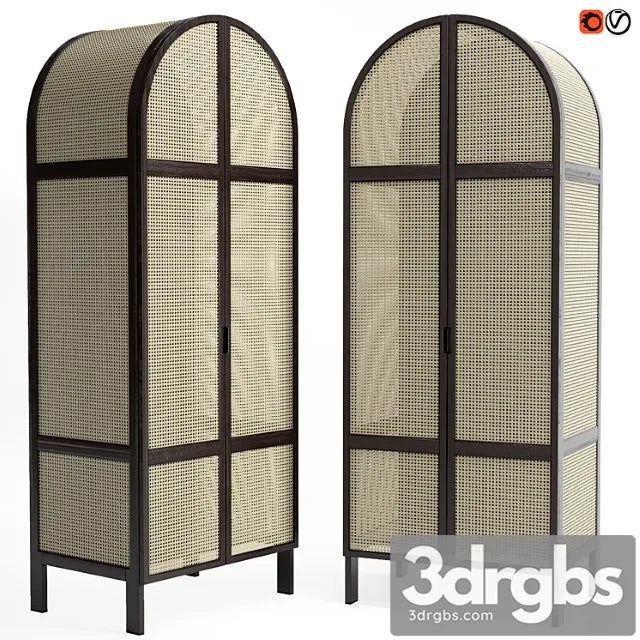 Rattan cabinet cane 3D Model Free