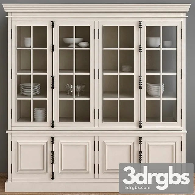 Restoration hardware hutch dining room 3D Model Free
