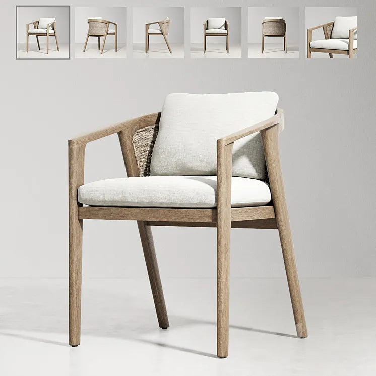 RH / MALTA TEAK ARMCHAIR 3DSMAX Model