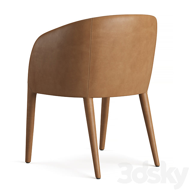 RH NICOLA BARRELBACK VEGAN LEATHER DINING ARMCHAIR 3ds Max