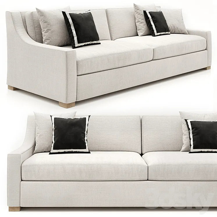 RH PARISIAN CLASSIC SLOPE ARM SOFA 3DSMAX Model