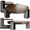 Rhuardhi Modern Round Wood Coffee 3dsMax Model
