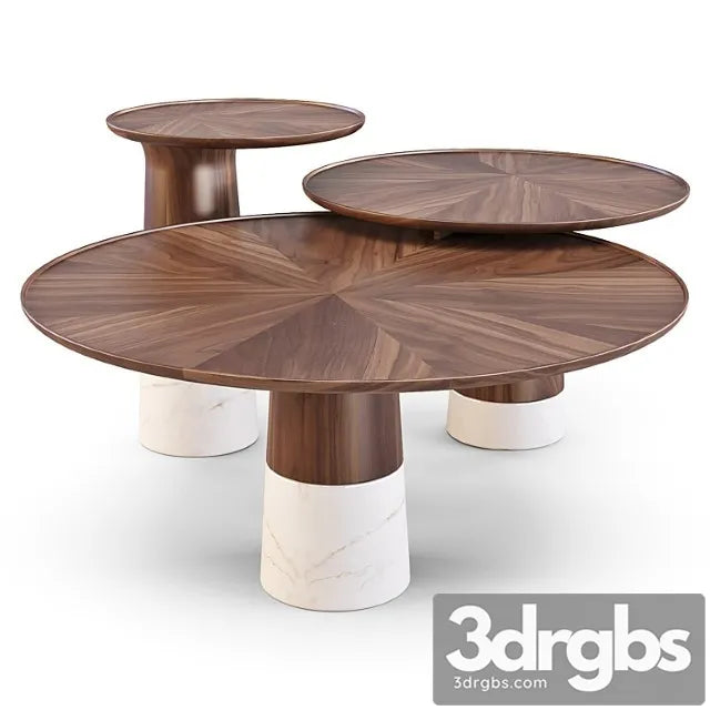 Roche Bobois Colorado Coffe And Side Tables 3D Model Free