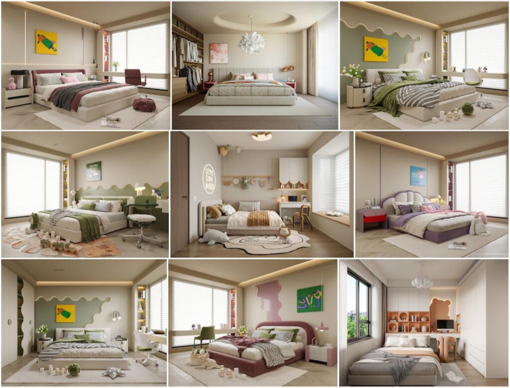 Sketchup-BED KID 2025 (50 files- 12 Gb ) vol 1