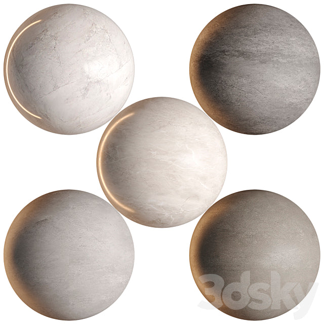 Set of porcelain stoneware textures 3ds Max