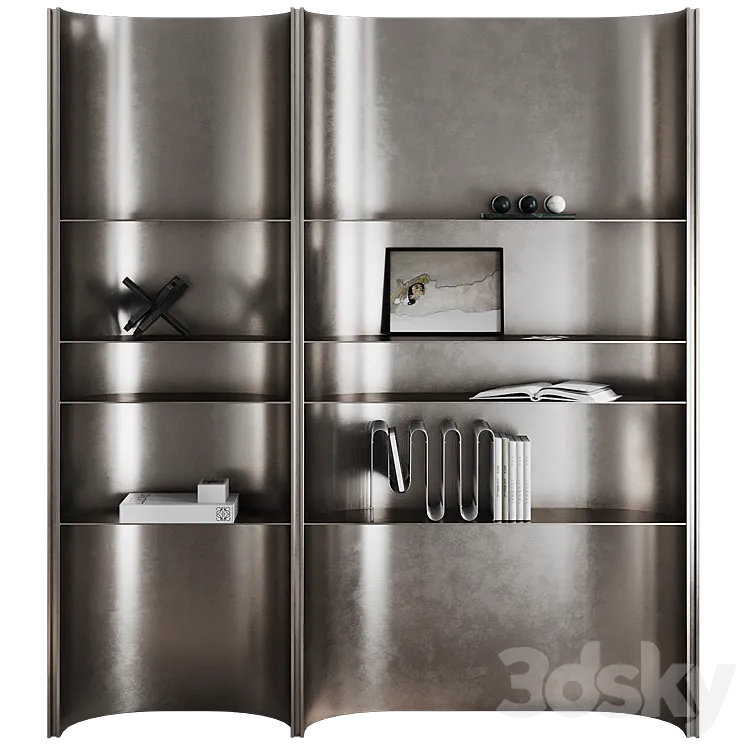 Shelving with decor Glowe 3DSMAX Model