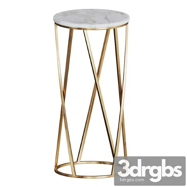 Side table with marble top marble by glasar 2 3D Model Free