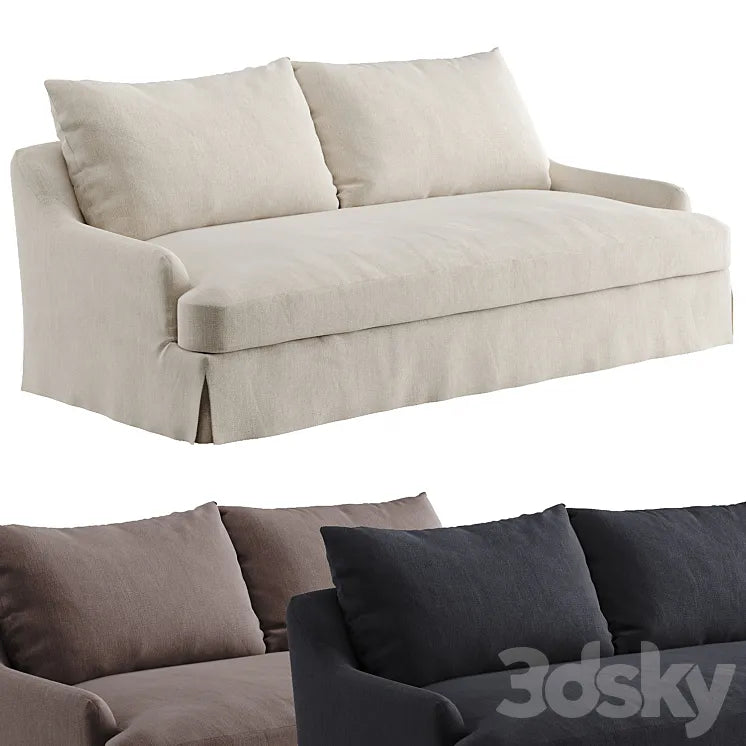 Sofa 01 By Vincent Van Duysen Zara Home Two-Seater 3DSMAX Model