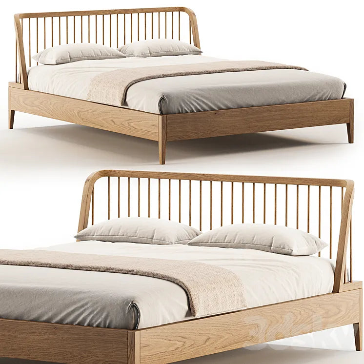 Spindle Oak Bed 3DSMAX Model