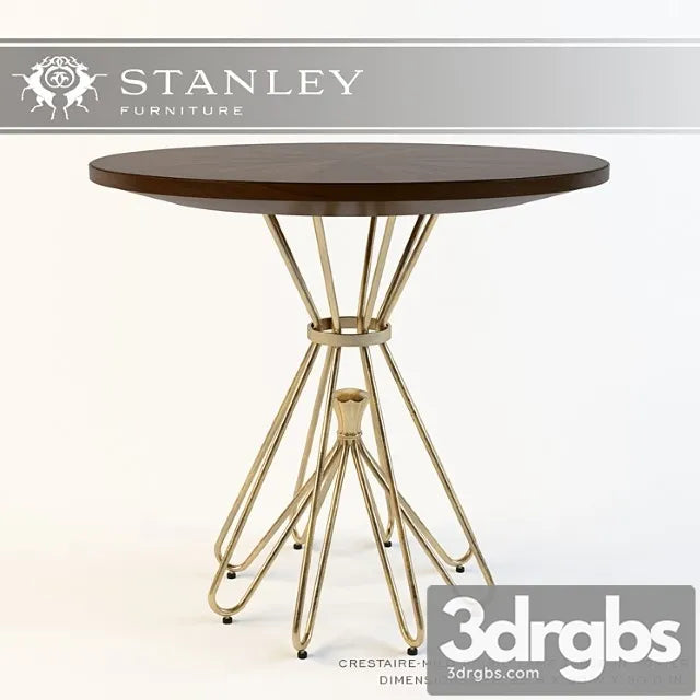 Stanley Crestaire-milo round lamp table 2 3D Model Free