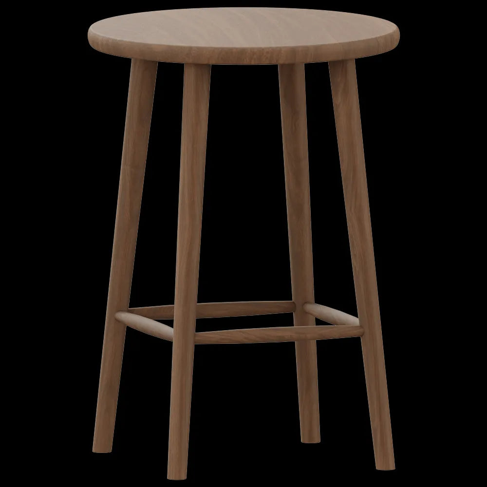 Stolab - Bar stool Miss Button H62 Oak 3ds Max