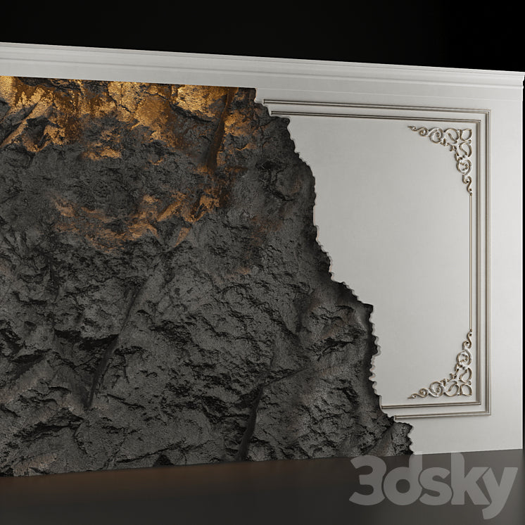 stone wall panel 3DS Max