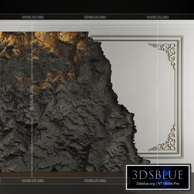 stone wall panel 3DS Max