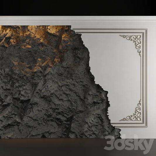 stone wall panel 3DS Max