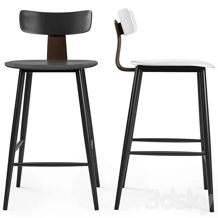 Stool Group Semi-bar chair ANT 3DSMAX Model