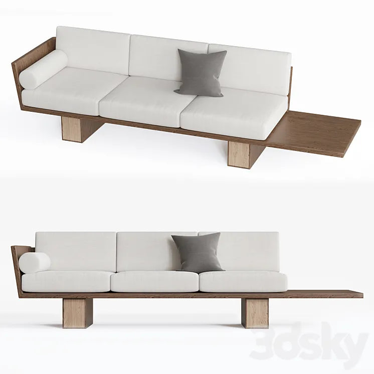 Suelo Modern Wood Sofa 3DSMAX Model