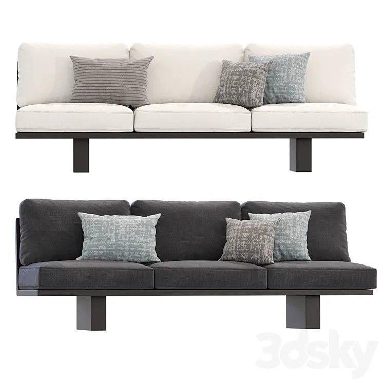 Suelo Outdoor Armless Sofa 3DSMAX Model