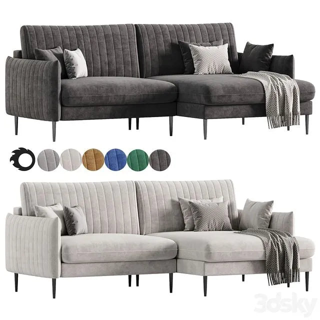 Svaut velvet Sofa 3dsMax Model